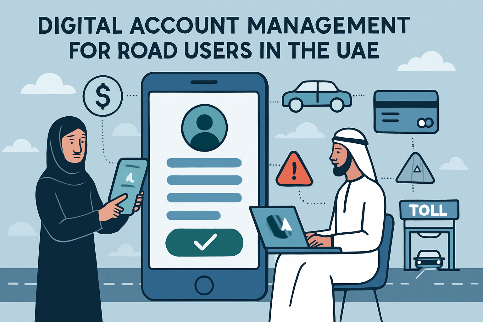 Digital account management for road users in the UAE